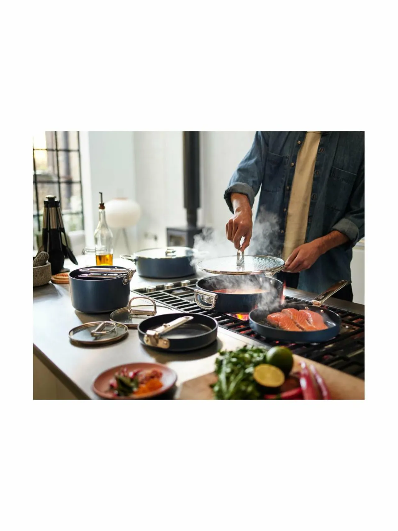 Joseph Joseph Space™ Non-Stick - kattila- ja paistinpannusarja 6-osainen^ Keitto- & Paistoastiat