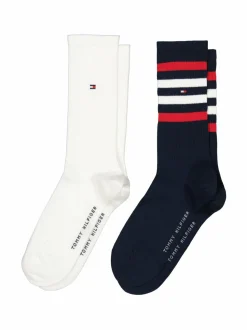 Sukat<Tommy Hilfiger Sport Stripe -sukat 2-pack 001 NAVY