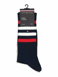 Sukat<Tommy Hilfiger Sport Stripe -sukat 2-pack 001 NAVY