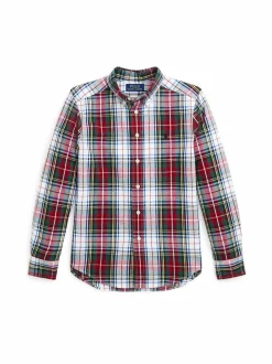 Paidat<Polo Ralph Lauren Sport-kauluspaita 6504 WHITE/RED MULTI