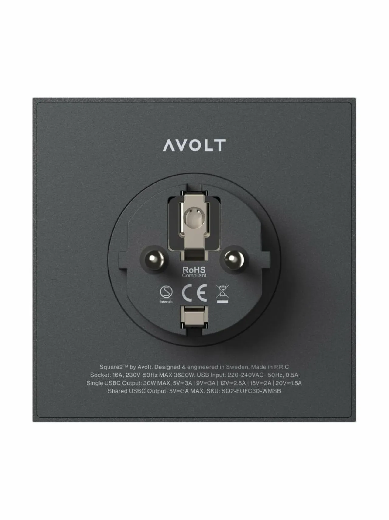 Avolt Square 2 USB-C -lisäpistorasia^ Turvatuotteet