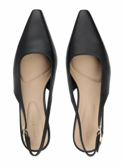 Avokkaat & Korkokengät<Tommy Hilfiger Squared Toe Slingback -nahka-avokkaat BDS BLACK