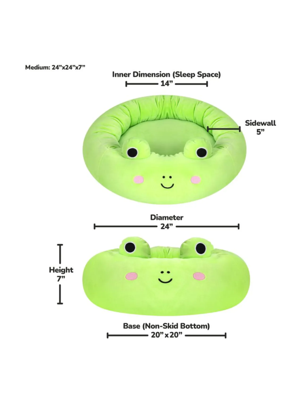 Pehmolelut<SQUISHMALLOWS Lemmikin peti Wendy-sammakko, 60 cm