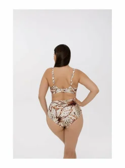 Uima-Asut<Marc & André Stay Wild High Waist -bikinialaosa WHITE/ BROWN (WT1/BR5)