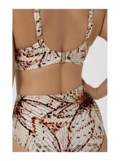 Uima-Asut<Marc & André Stay Wild High Waist -bikinialaosa WHITE/ BROWN (WT1/BR5)