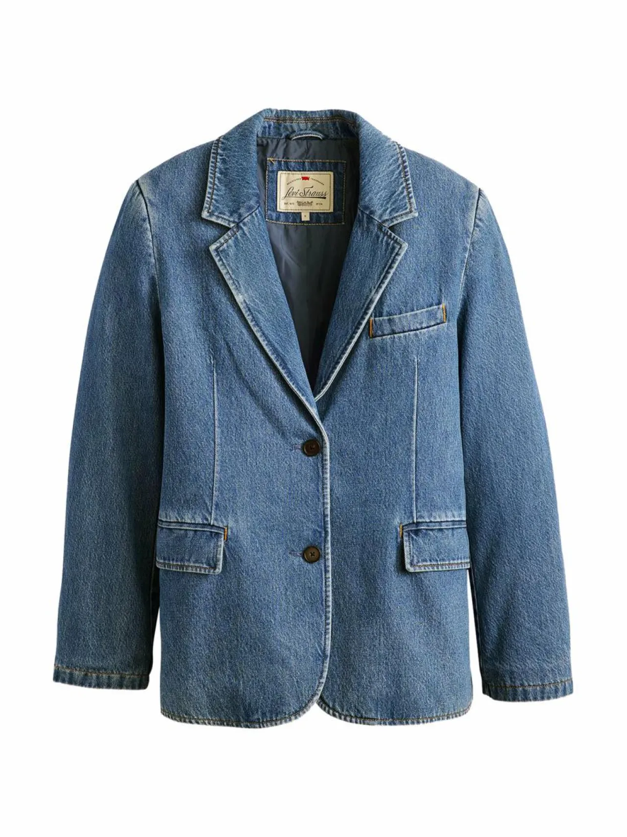 Bleiserit & Jakut<Levi's Stella Relaxed -farkkubleiseri 245 MED INDIGO FLAT FINISH