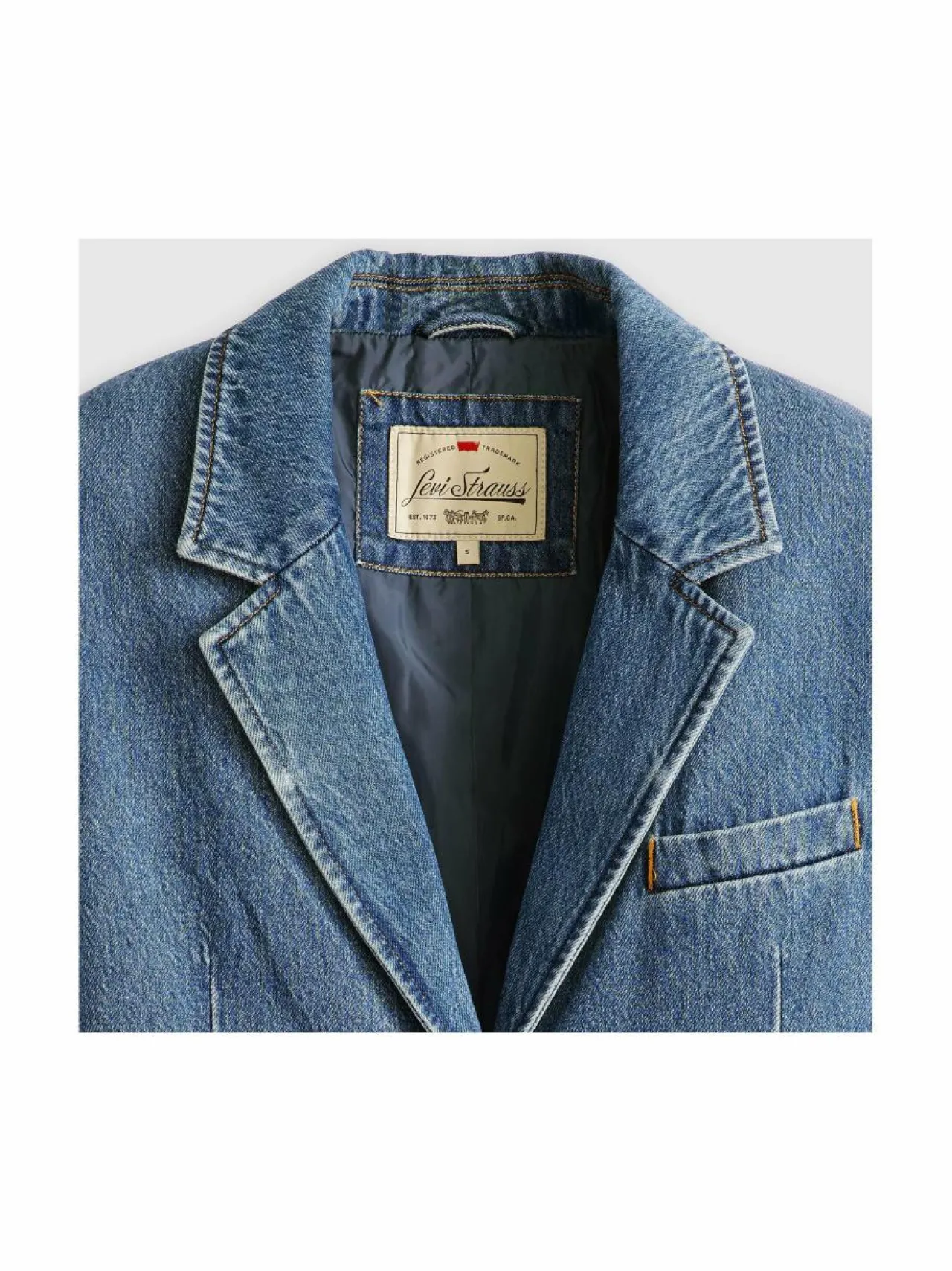Bleiserit & Jakut<Levi's Stella Relaxed -farkkubleiseri 245 MED INDIGO FLAT FINISH