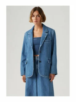Bleiserit & Jakut<Levi's Stella Relaxed -farkkubleiseri 245 MED INDIGO FLAT FINISH