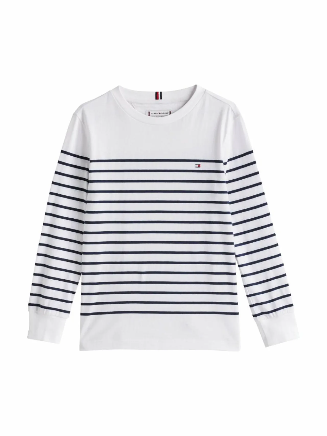 Pitkähihaiset Trikoopaidat|Pitkähihaiset Trikoopaidat<Tommy Hilfiger Stripe-trikoopaita 0A5 WHITE BASE BLUE STRIPES