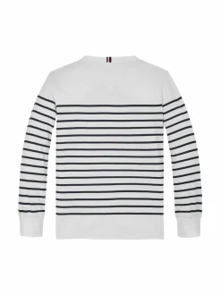 Pitkähihaiset Trikoopaidat|Pitkähihaiset Trikoopaidat<Tommy Hilfiger Stripe-trikoopaita 0A5 WHITE BASE BLUE STRIPES