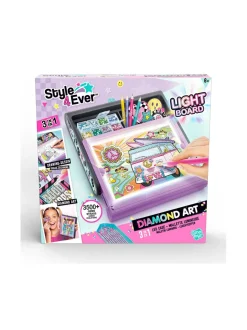 STYLE 4 EVER STYLE 4EVER Timanttimaalaussetti 3-in-1 LED-kotelolla^ Luovuus & Oppiminen