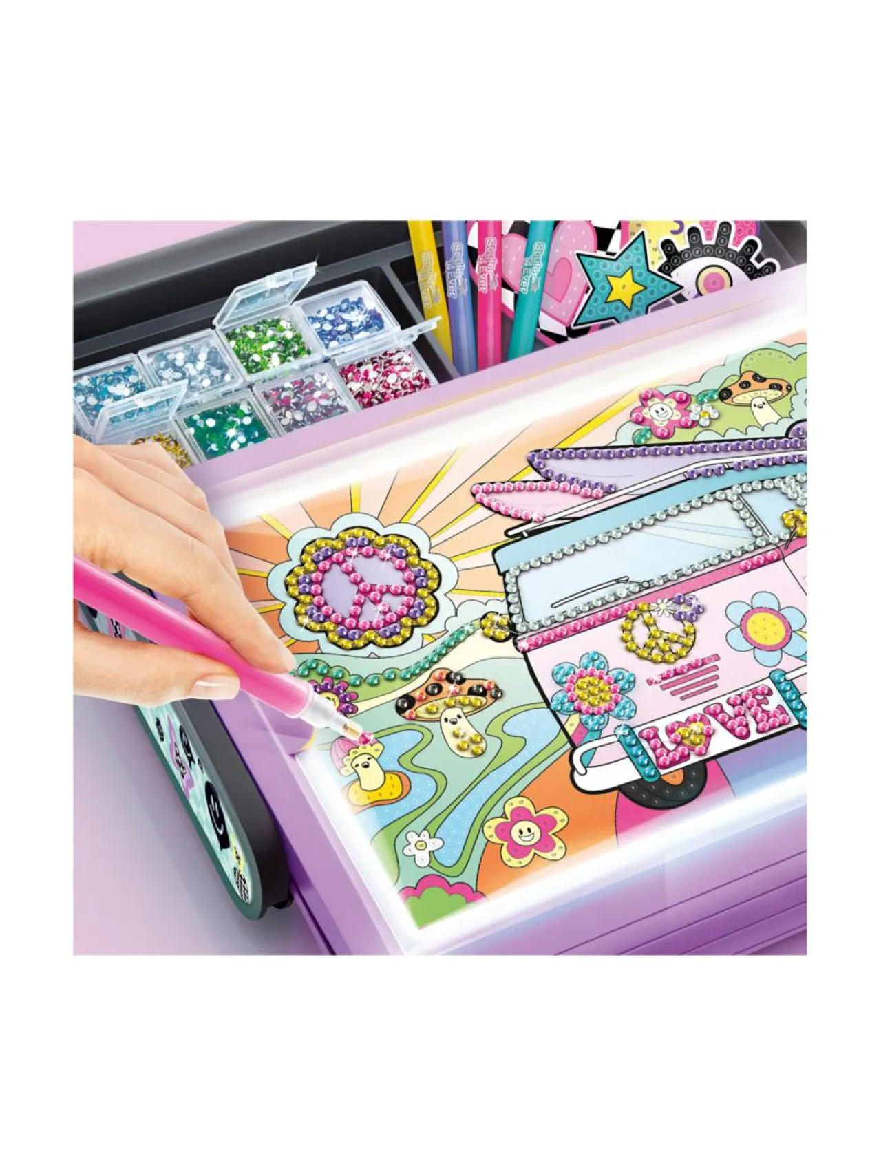 STYLE 4 EVER STYLE 4EVER Timanttimaalaussetti 3-in-1 LED-kotelolla^ Luovuus & Oppiminen