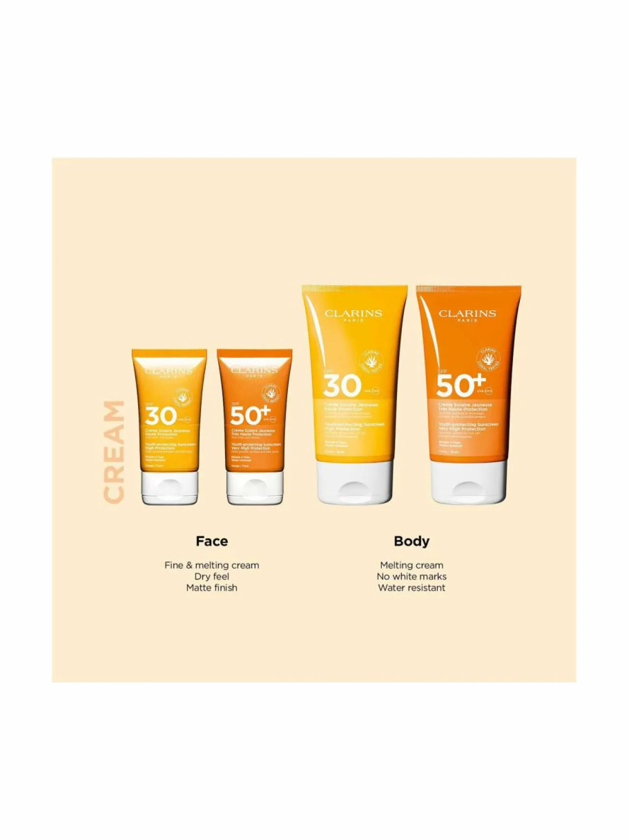 Clarins Sun Body Youth protecting sunscreen spf50+ -aurinkovoide^ Aurinkotuotteet