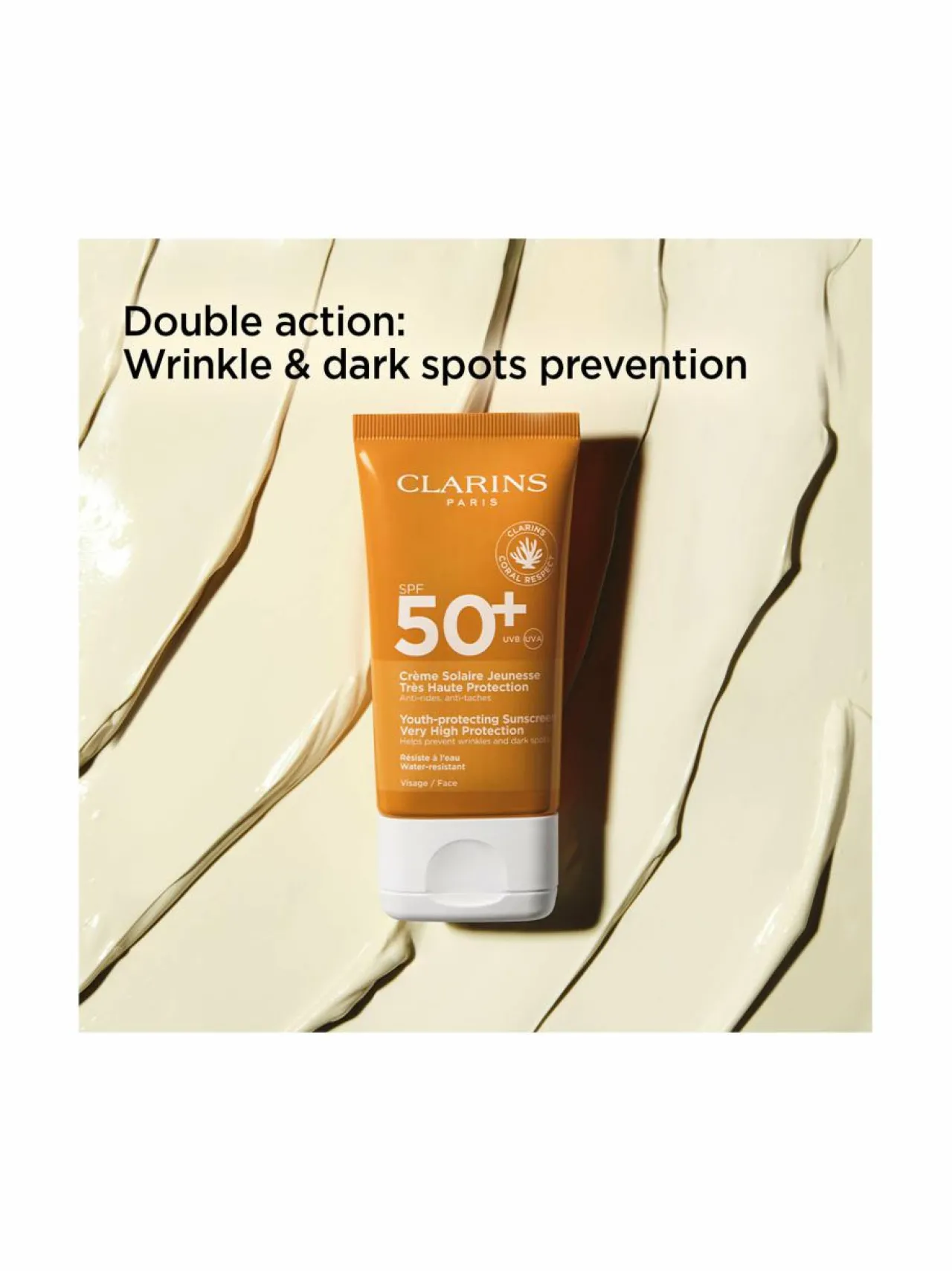 Clarins Sun Face Dry Touch Sun Care Cream SPF 50+ -aurinkosuojavoide^ Aurinkotuotteet