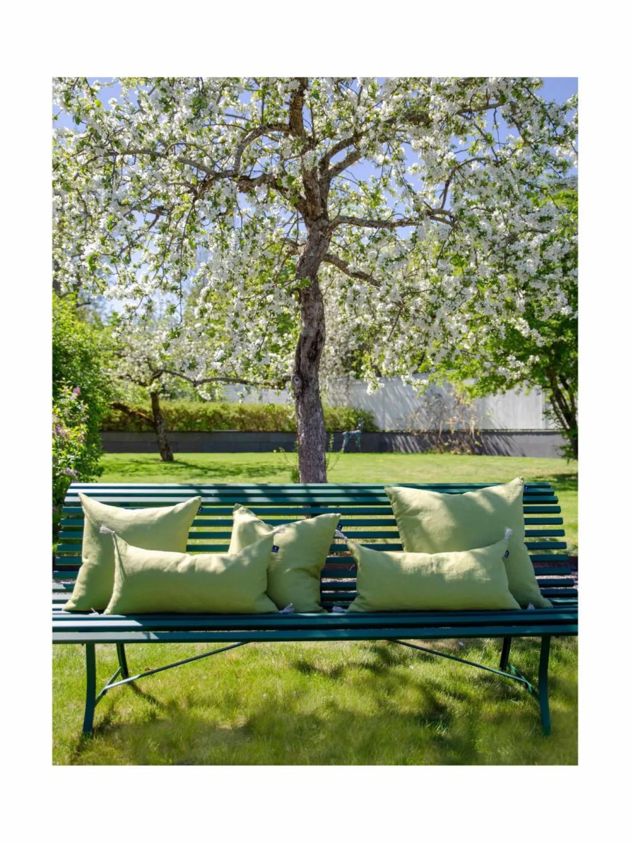 Sisustustyynyt<Himla Sunshine-pellavatyynynpäällinen GREENERY