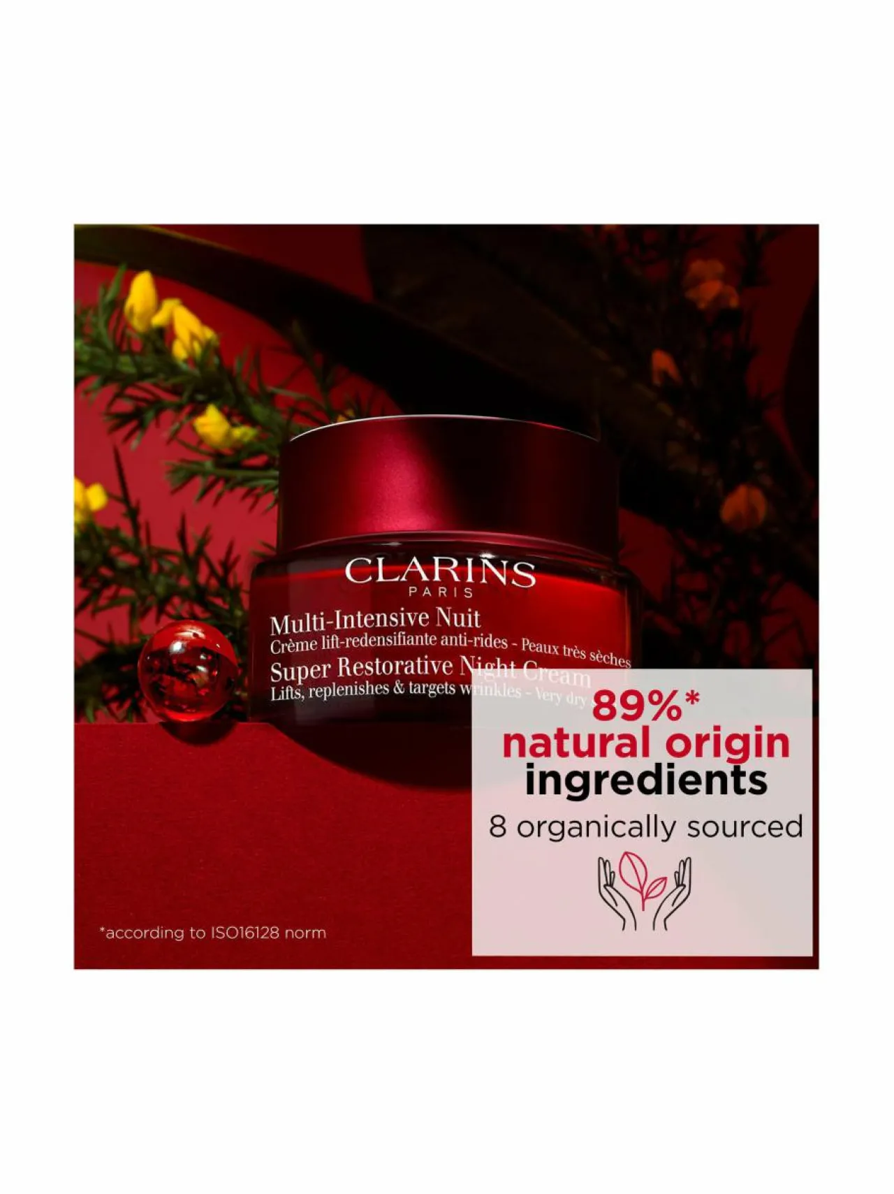 Clarins Super Restorative Dry Skin -yövoide^ Kasvojenhoito