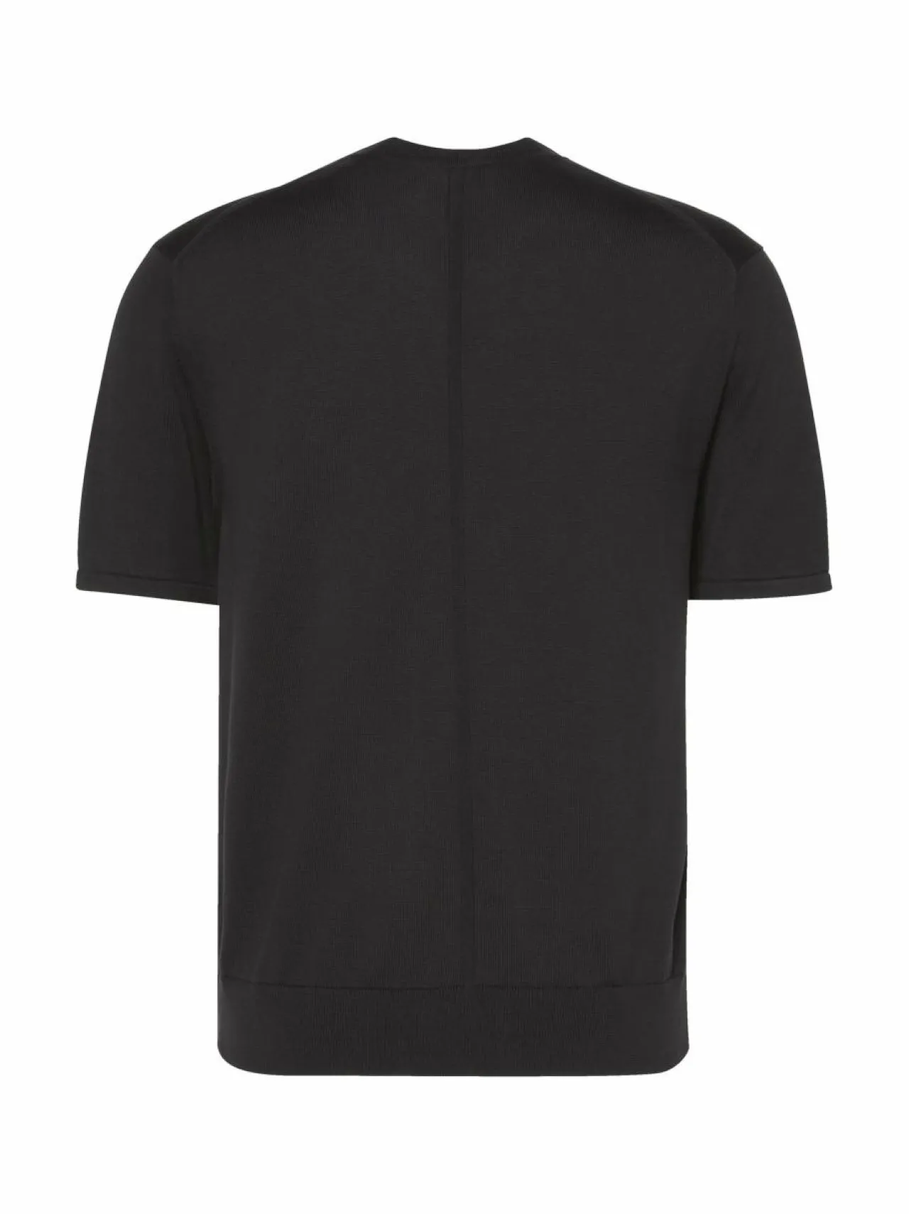Neuleet<Calvin Klein Menswear Supima Cotton Crew -lyhythihainen neulepaita UB1 BLACK