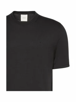 Neuleet<Calvin Klein Menswear Supima Cotton Crew -lyhythihainen neulepaita UB1 BLACK