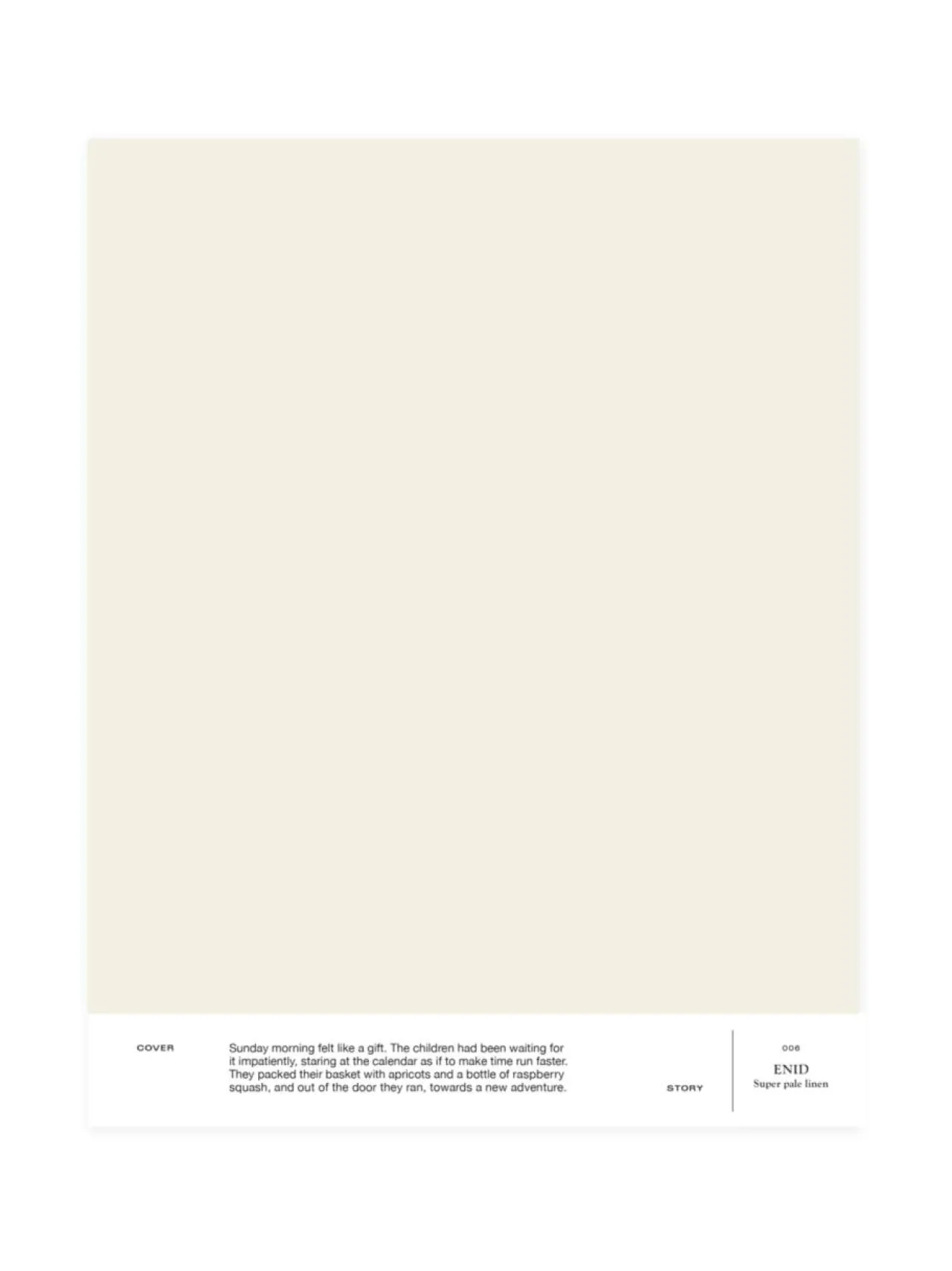 Cover Story Sävymalli 006 ENID - super pale linen^ Maalit