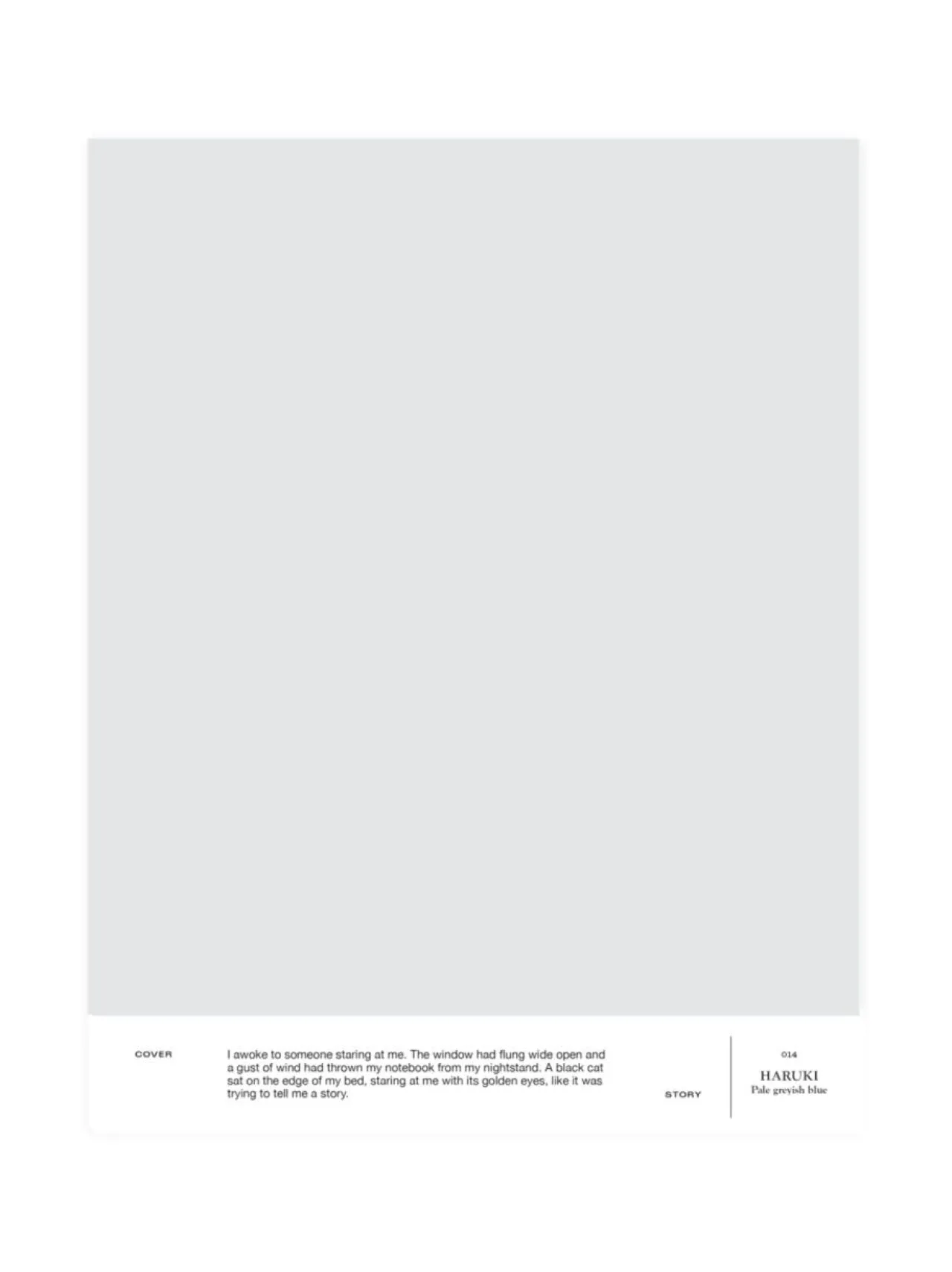 Cover Story Sävymalli 014 HARUKI - pale cold grey^ Maalit