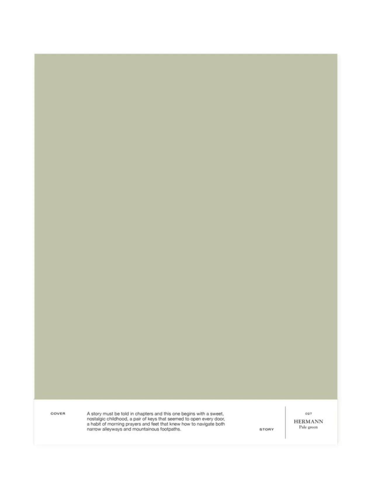 Maalit<Cover Story Sävymalli 027 HERMANN - pale green