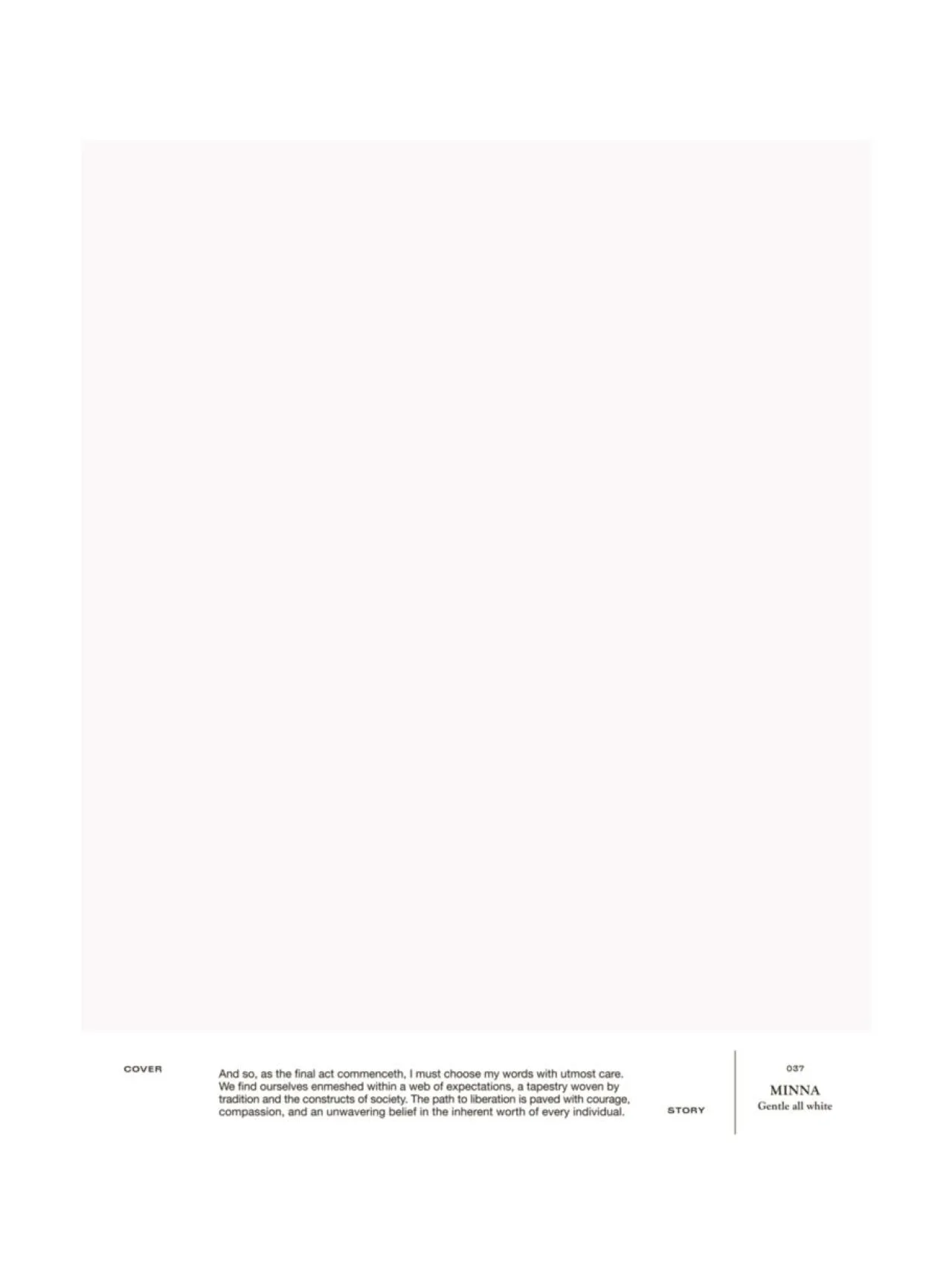 Cover Story Sävymalli 037 MINNA – gentle all white^ Maalit
