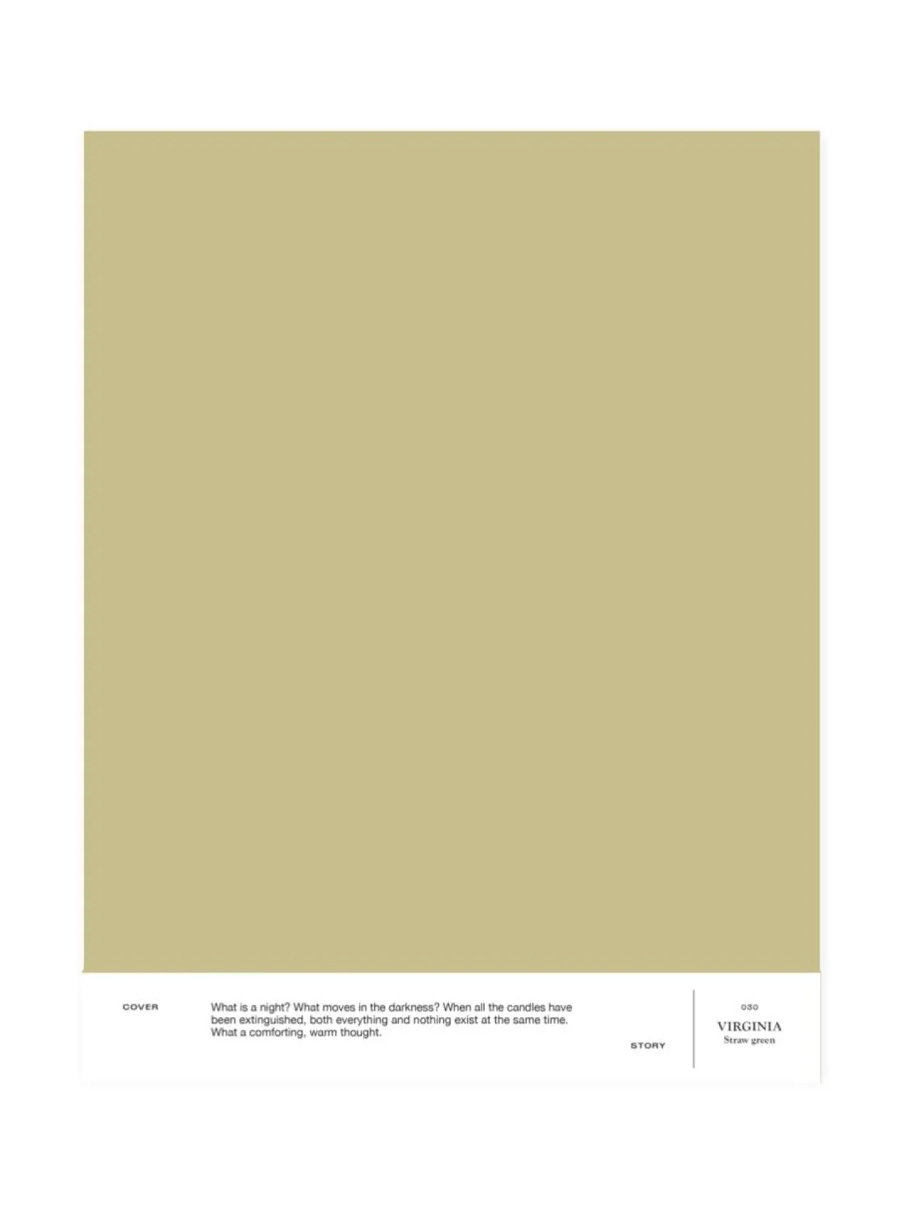 Cover Story Sävymalli 030 VIRGINIA - straw green^ Maalit