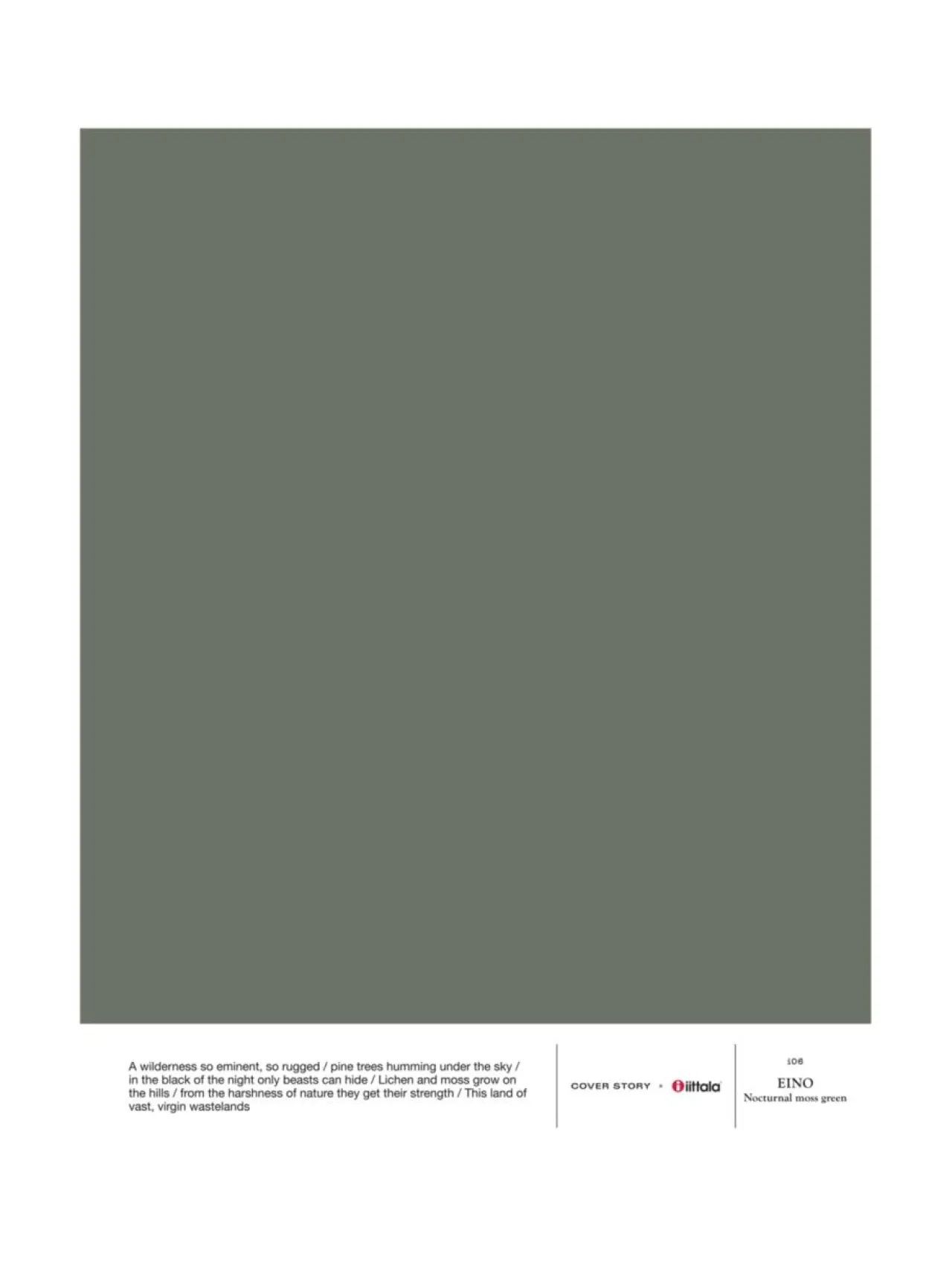 Maalit<Cover Story Sävymalli i06 EINO - nocturnal moss green