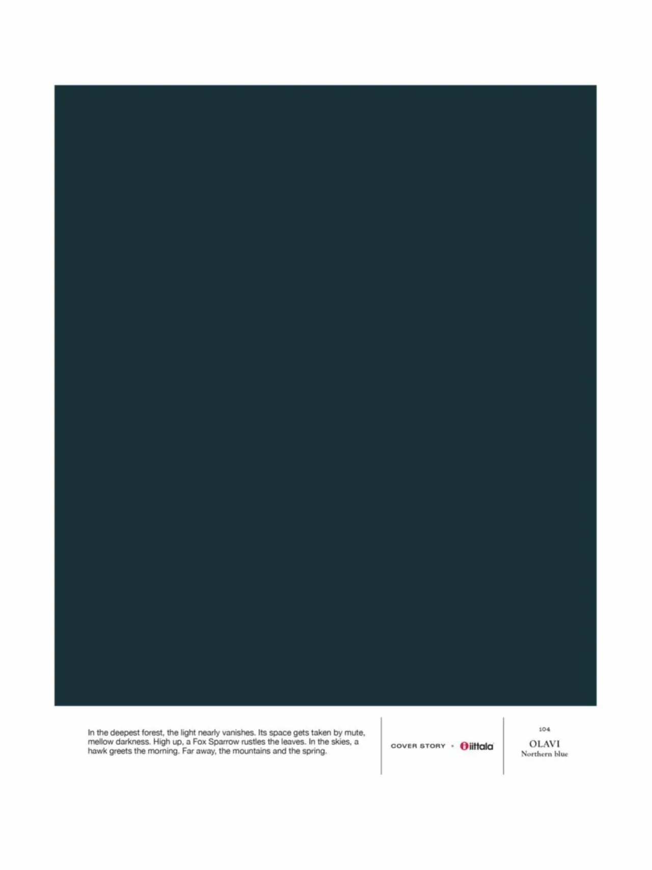 Cover Story Sävymalli i04 OLAVI - northern blue^ Maalit