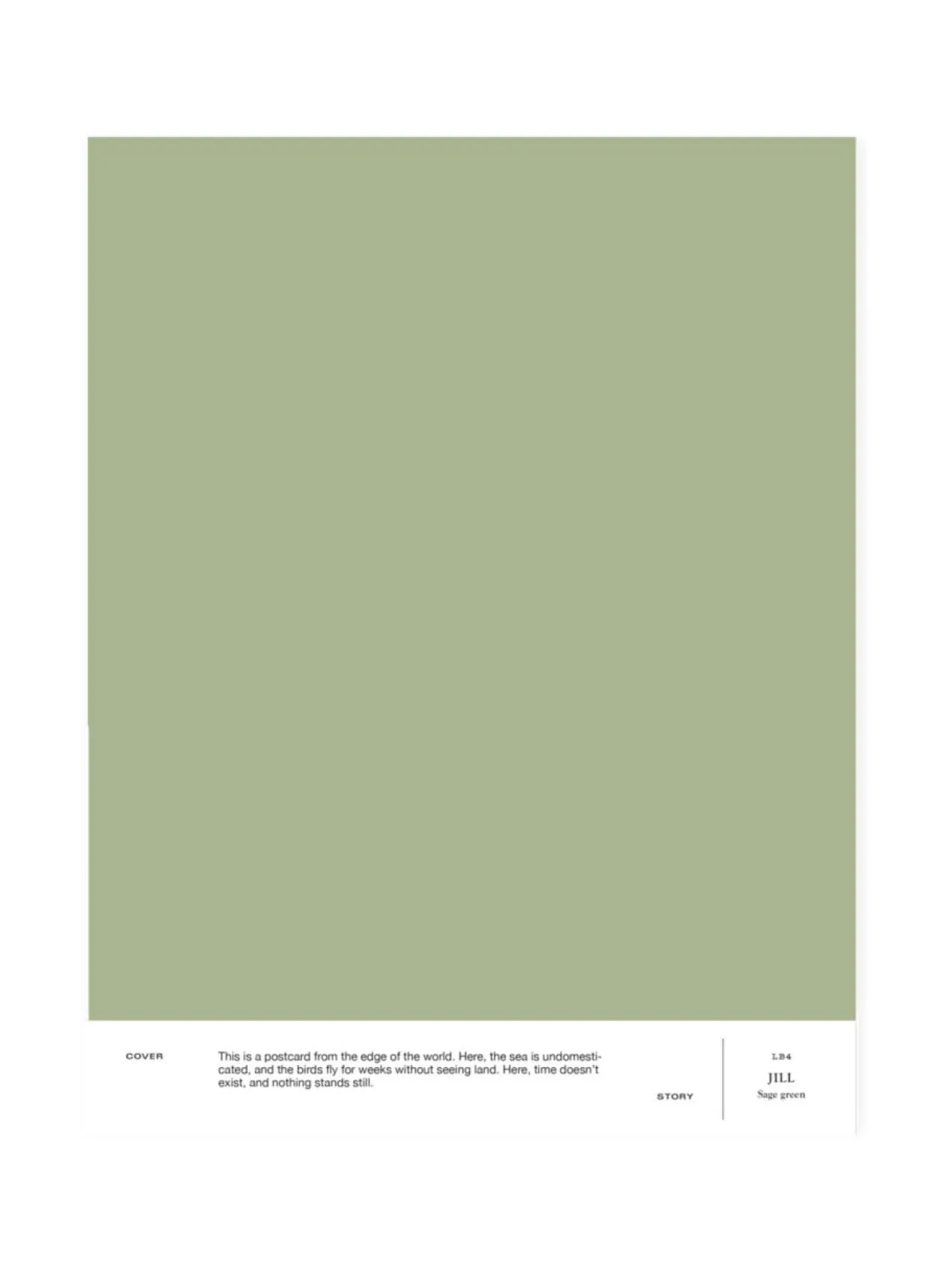 Maalit<Cover Story Sävymalli LB4 JILL - sage green