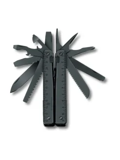 Retkeilytarvikkeet<Victorinox Swiss Army Knives SwissTool Burnished kotelossa MUSTA