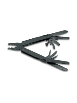 Retkeilytarvikkeet<Victorinox Swiss Army Knives SwissTool Burnished kotelossa MUSTA