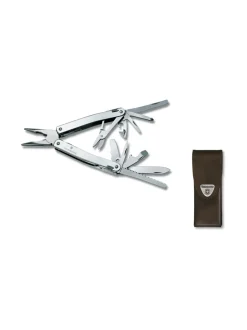 Victorinox Swiss Army Knives SwissTool Spirit X nahkakotelossa^ Retkeilytarvikkeet