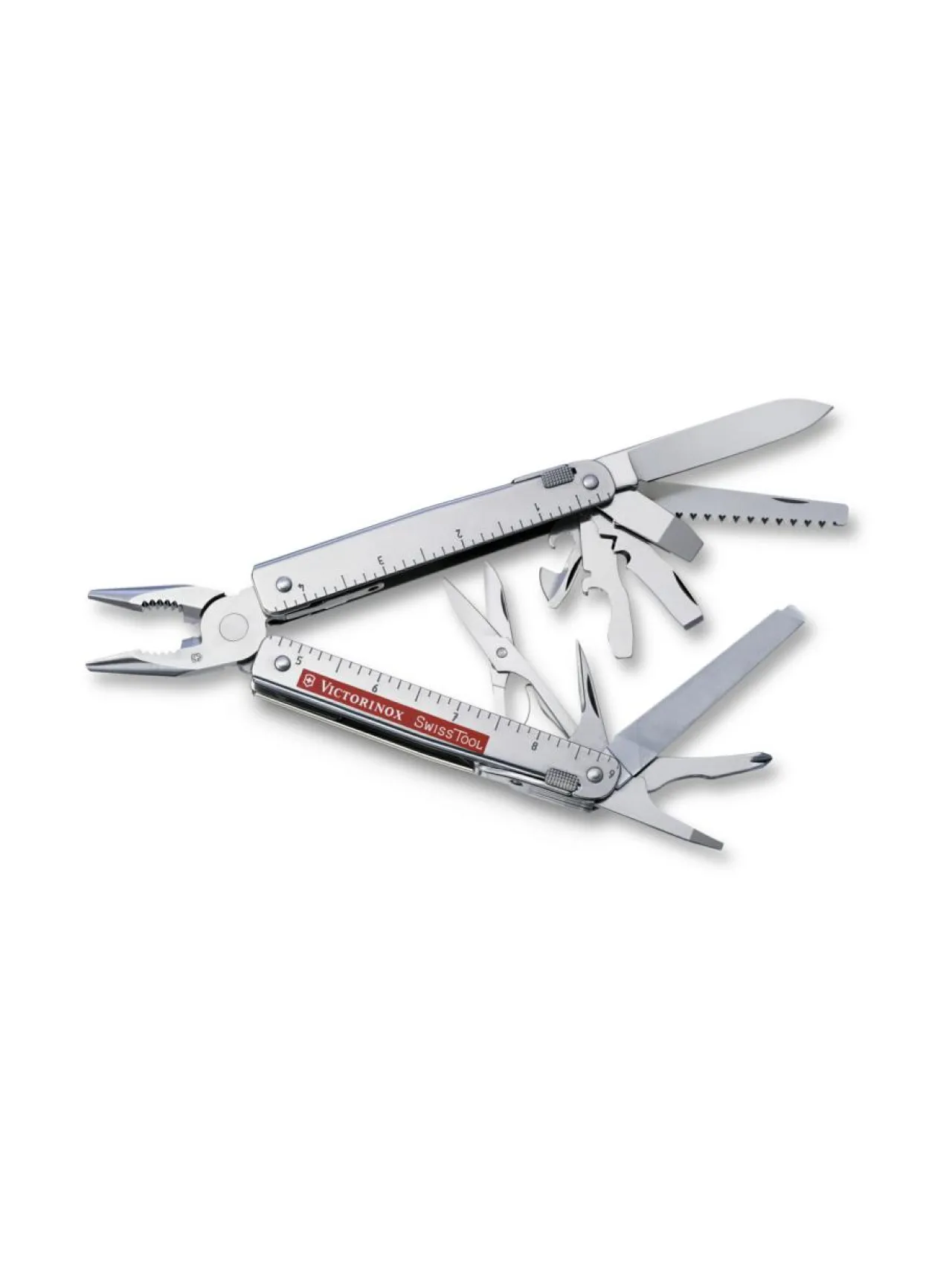 Retkeilytarvikkeet<Victorinox Swiss Army Knives SwissTool X nahkakotelossa ROSTERI
