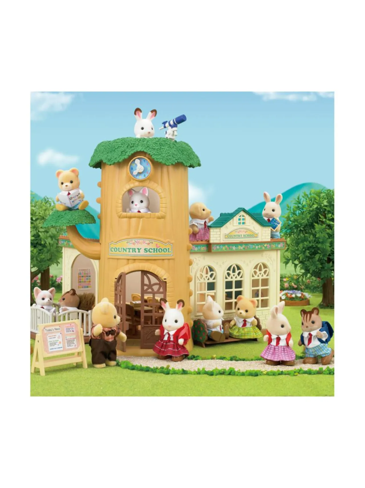 Figuurit & Interaktiiviset Lelut<SYLVANIAN FAMILIES Leikkisetti Maalaiskoulu puussa