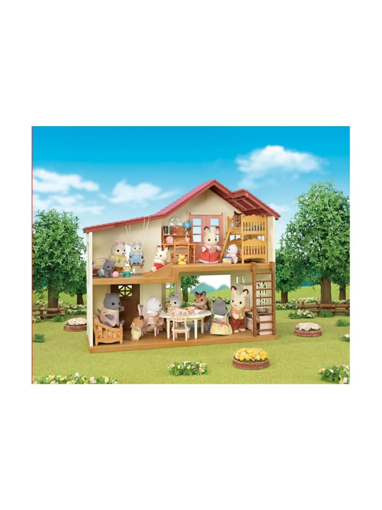 Figuurit & Interaktiiviset Lelut<SYLVANIAN FAMILIES Nukketalo Hilltop Terrace