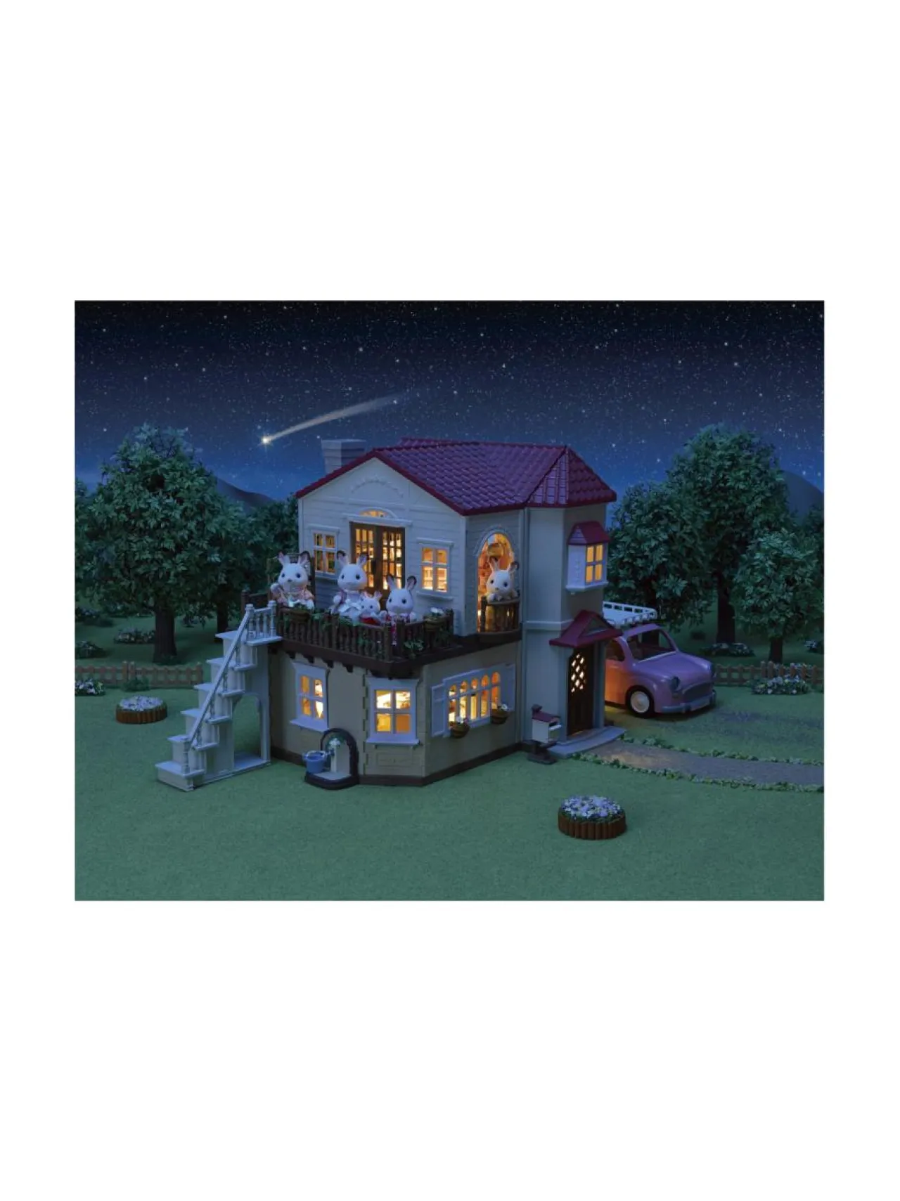 Figuurit & Interaktiiviset Lelut<SYLVANIAN FAMILIES Nukketalo Punakattoinen maalaistalo