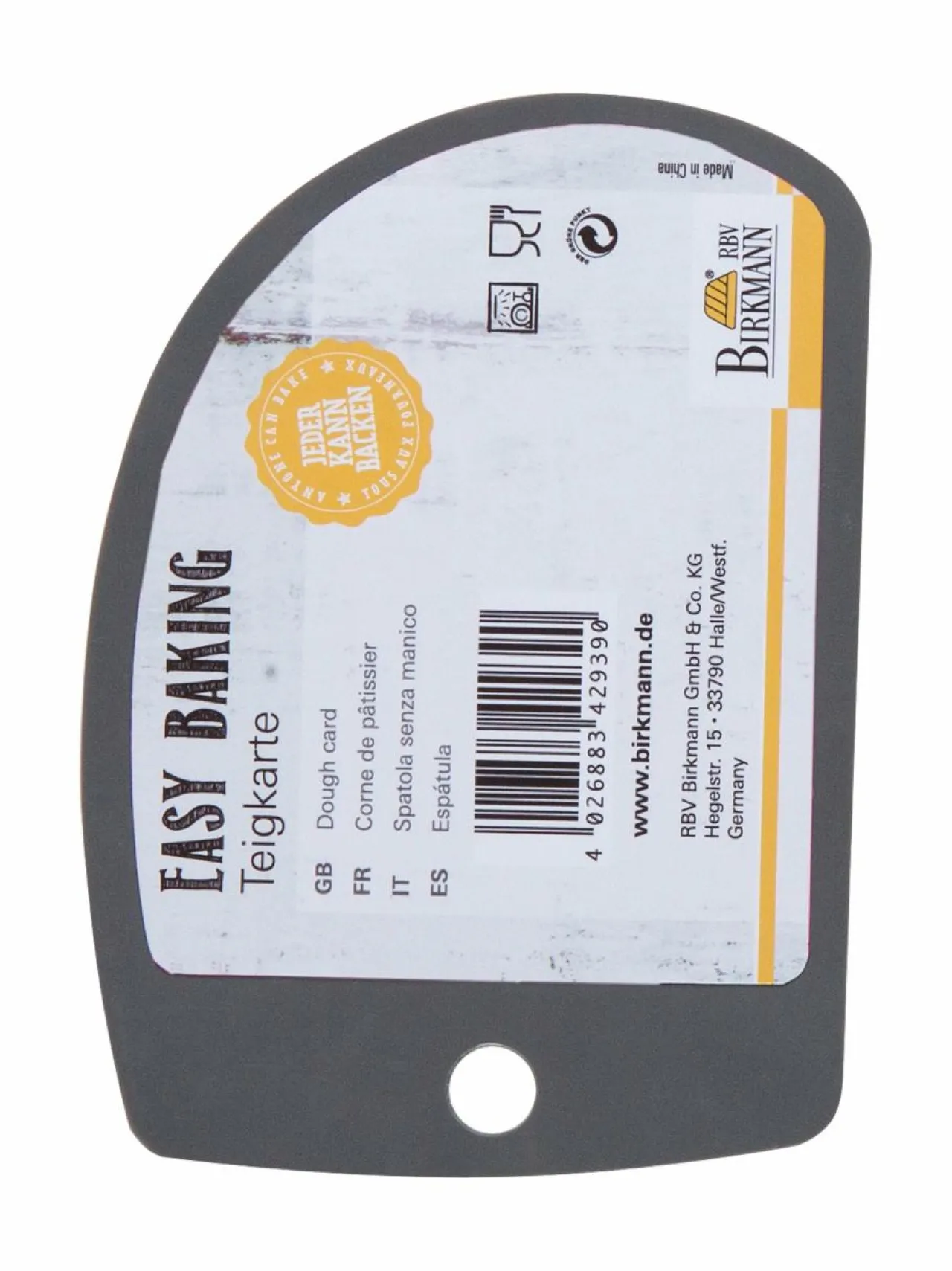 Leivonta<Birkmann Taikinalasta 12,5 x 9 cm GREY