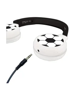 Luovuus & Oppiminen<Lexibook Taitettavat 2in1 Bluetooth kuulokkeet jalkapallokuvioinnilla äänenvoimakkuuden rajoittimella