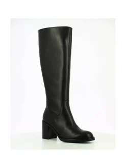 Saappaat<Wonders Tall Boot Block Heel -nahkasaapaat ISY NEGRO