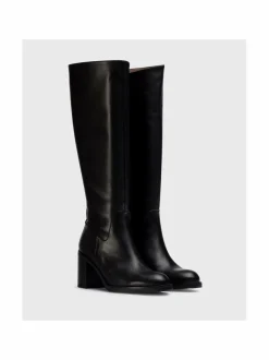 Saappaat<Wonders Tall Boot Block Heel -nahkasaapaat ISY NEGRO