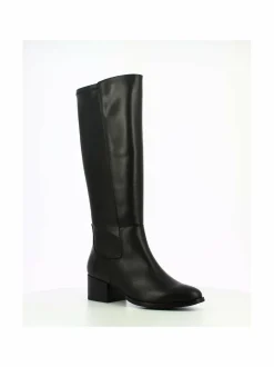 Saappaat<Wonders Tall Boot Stretch Back -nahkasaappaat ISY NEGRO/ JUNEAU NEGRO