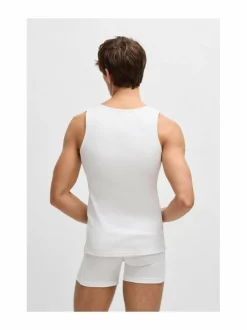 Alusasut<BOSS TankTop RibClassic - aluspaita 3-pack 100 WHITE