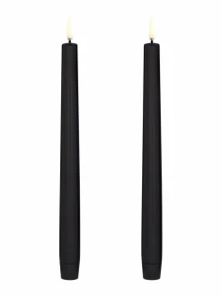 Jouluvalot<UYUNI Taper LED -pöytäkynttilä, 2 kpl BLACK