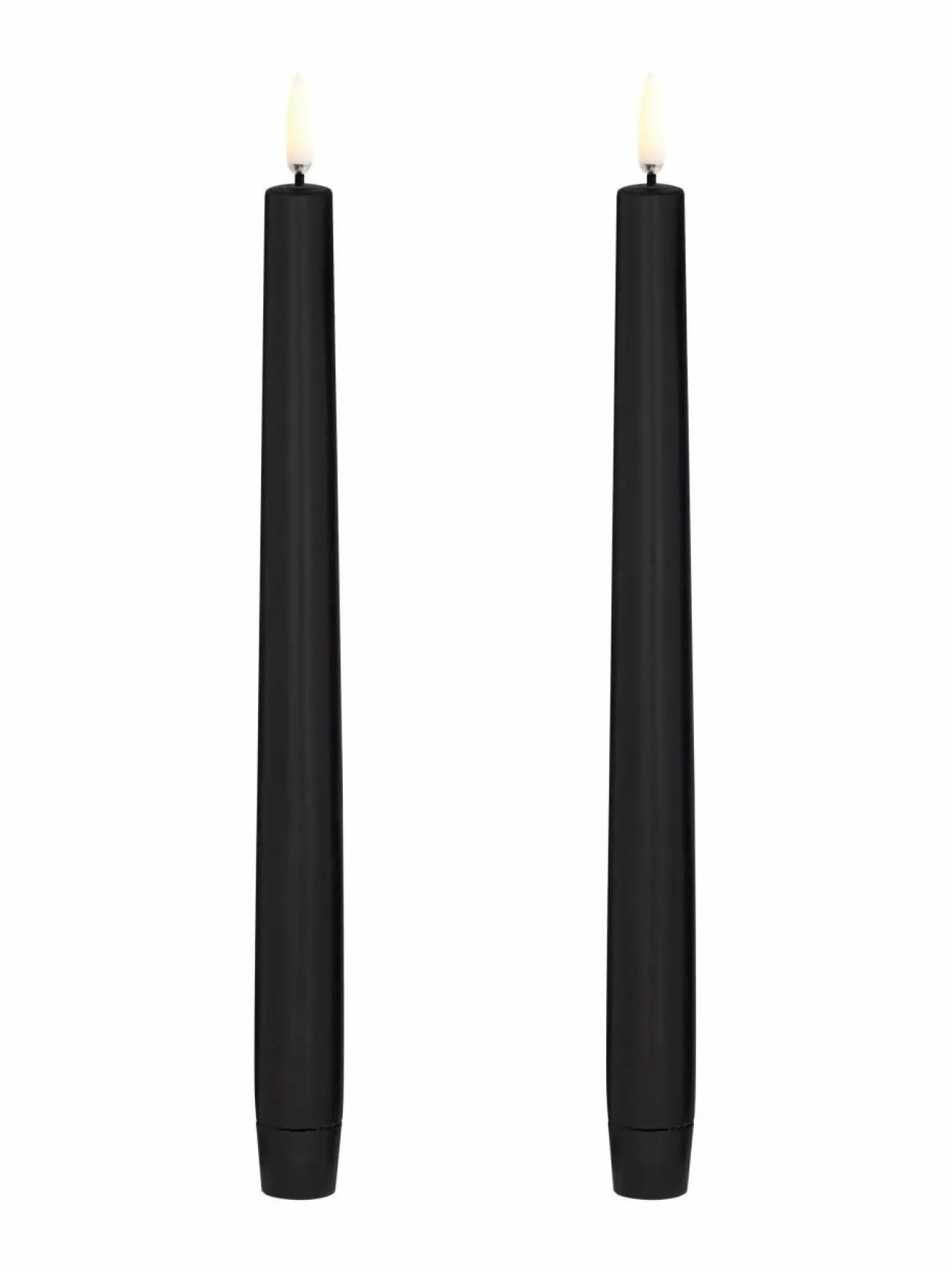 Jouluvalot<UYUNI Taper LED -pöytäkynttilä, 2 kpl BLACK