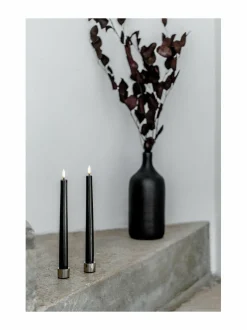 Jouluvalot<UYUNI Taper LED -pöytäkynttilä, 2 kpl BLACK