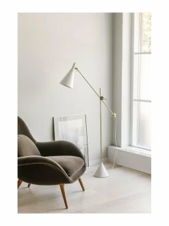 Lattiavalaisimet<Innolux Tapio-lattiavalaisin WHITE/BRASS