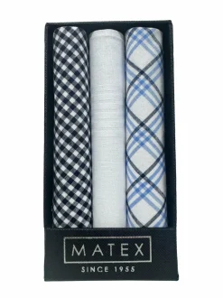 Solmiot & Asusteet<Matex Taskuliina 3-pack 623-BLUE/WHITE