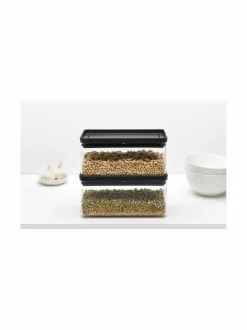 Keittiötarvikkeet<Brabantia Tasty+Stackable -säilytysastia 1,5 l CHARCOAL DARK GREY