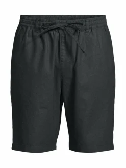 Housut<CONSTRUE Taustin-puuvilla-pellavashortsit BLACK